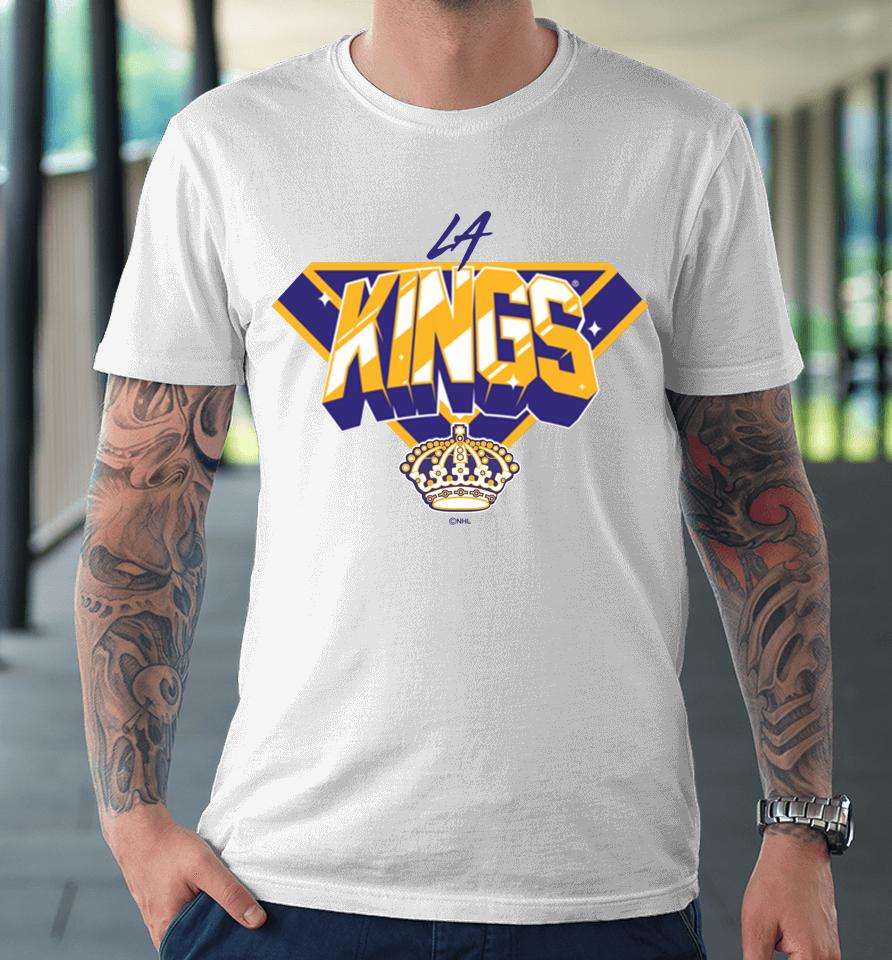 Nhl Fanatics Shop Los Angeles Kings White Team Jersey Inspired Premium T-Shirt