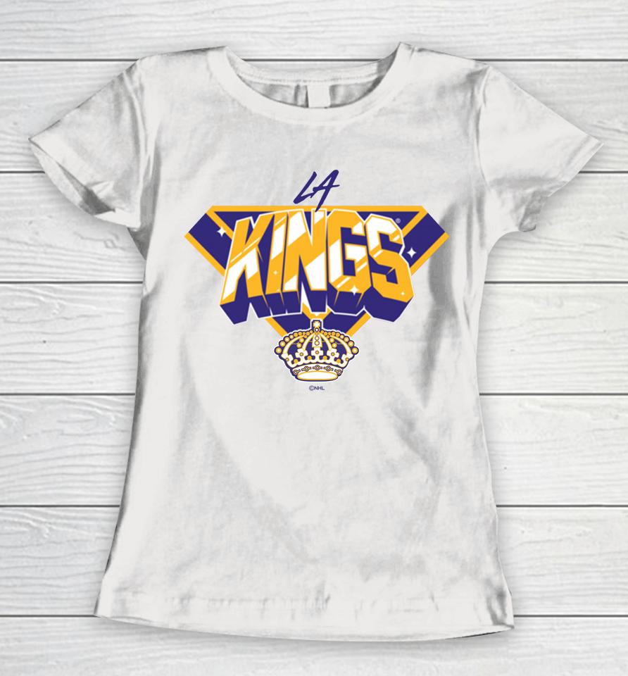 Nhl Fanatics Shop Los Angeles Kings White Team Jersey Inspired Women T-Shirt