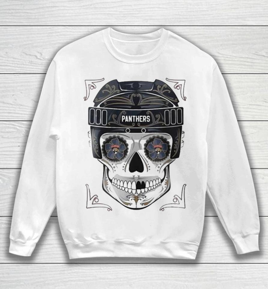Nhl Florida Panthers Skull Dia De Los Muertos Hockey Logo Sweatshirt
