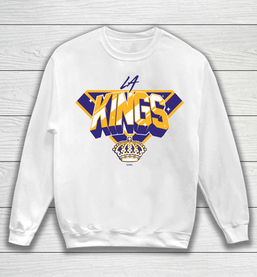 Nhl Los Angeles Kings Fanatics White Team Jersey Inspired Sweatshirt