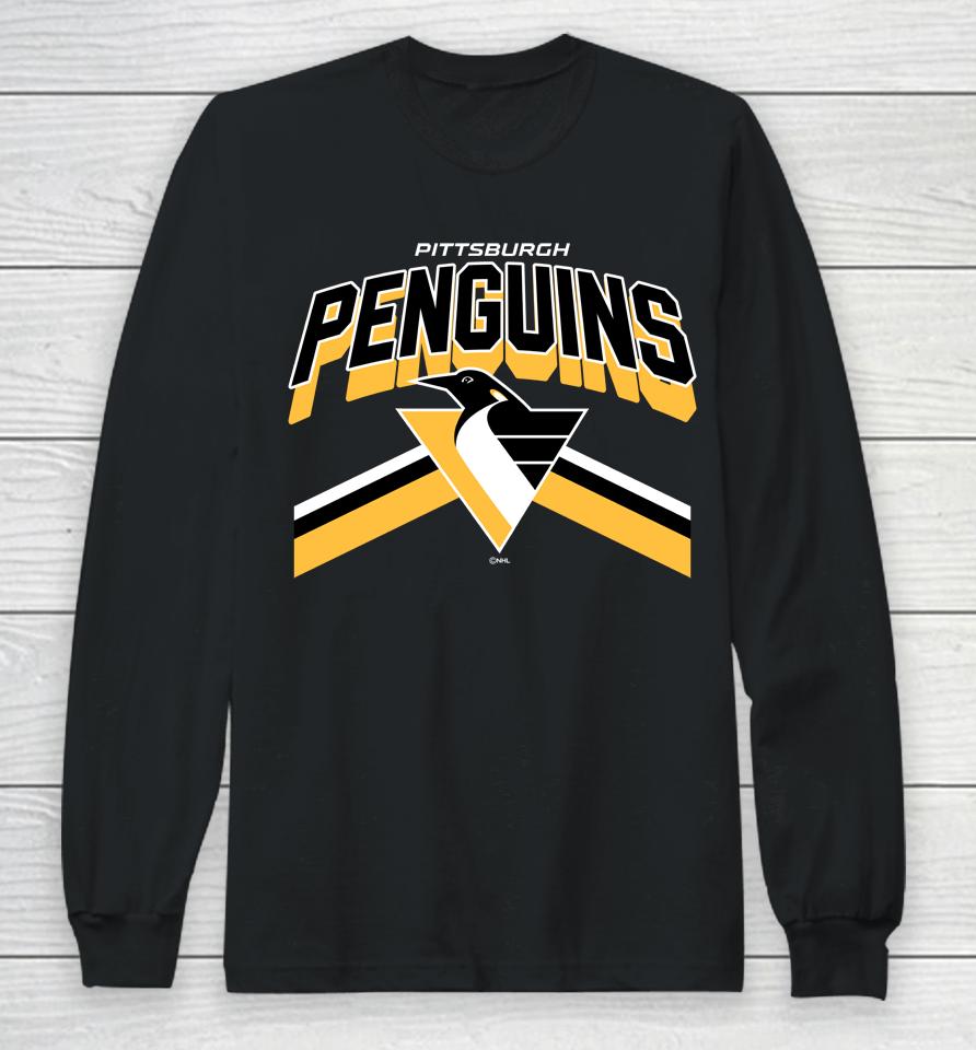 Nhl Official Shop Pittsburgh Penguins Black Team Jersey Inspired Long Sleeve T-Shirt