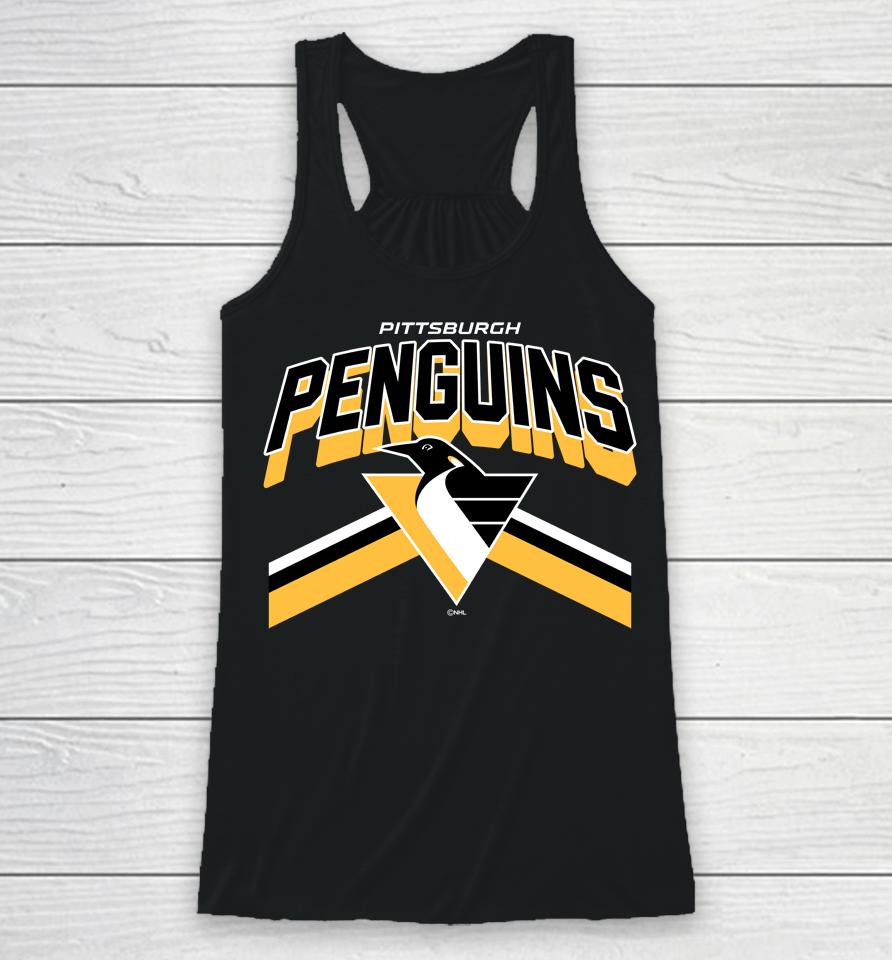 Nhl Official Shop Pittsburgh Penguins Black Team Jersey Inspired Racerback Tank