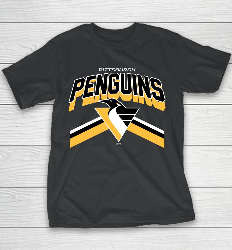 Nhl Official Shop Pittsburgh Penguins Black Team Jersey Inspired Youth T-Shirt