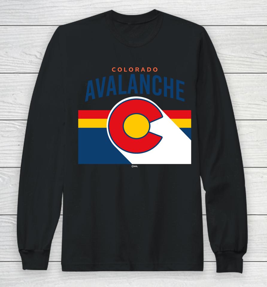 Nhl Shop 2022 Colorado Avalanche Fanatics Branded Charcoal Team Jersey Inspired Long Sleeve T-Shirt