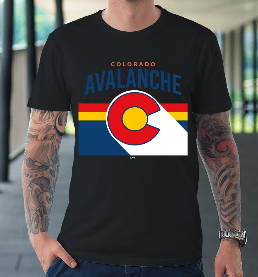 Nhl Shop 2022 Colorado Avalanche Fanatics Branded Charcoal Team Jersey Inspired Premium T-Shirt