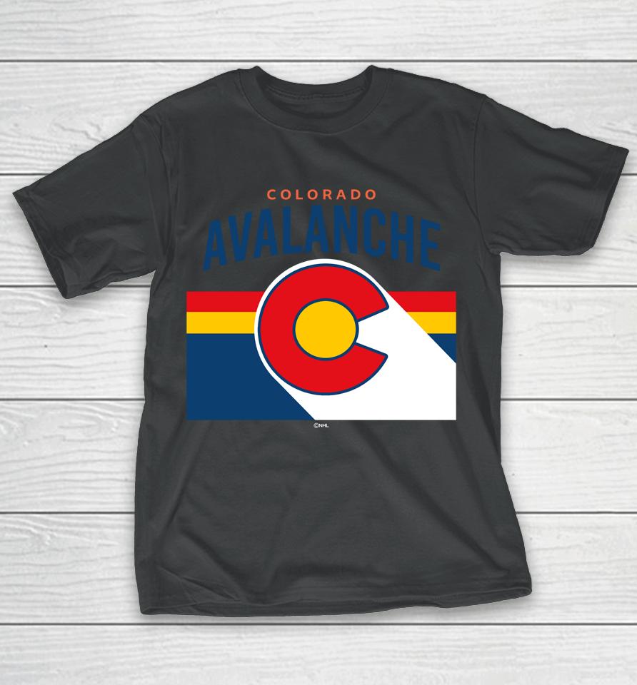 Nhl Shop 2022 Colorado Avalanche Fanatics Branded Charcoal Team Jersey Inspired T-Shirt