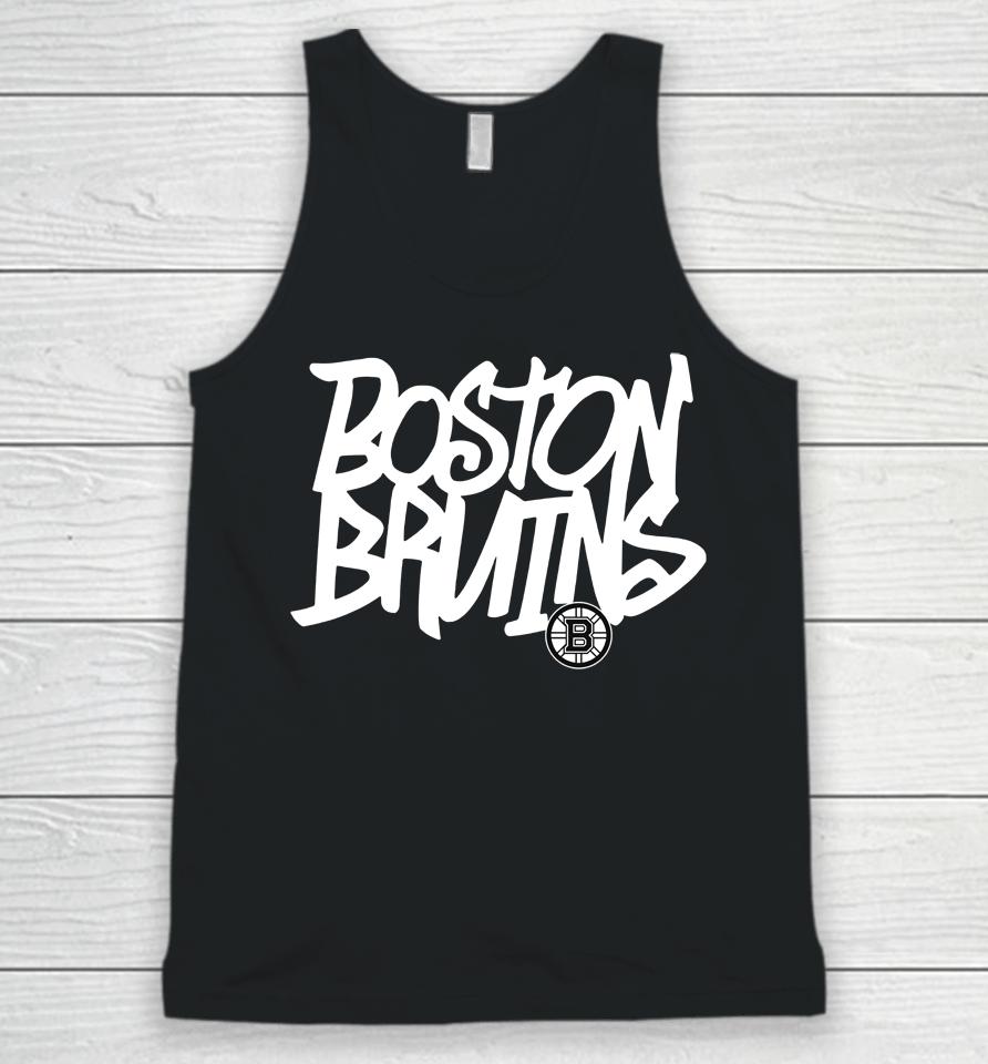 Nhl Shop Boston Bruins Levelwear Black Richmond Graffiti Unisex Tank Top