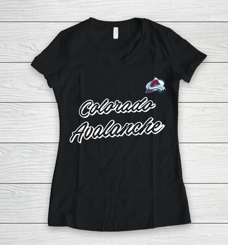 Nhl Shop Colorado Avalanche Fanatics Forge Women V-Neck T-Shirt