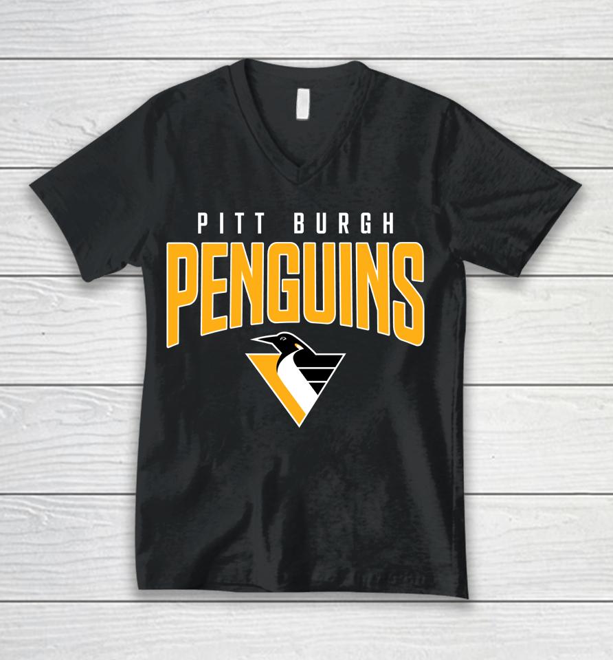 Nhl Shop Pittsburgh Penguins Special Edition 2 0 Big And Tall Wordmark Unisex V-Neck T-Shirt