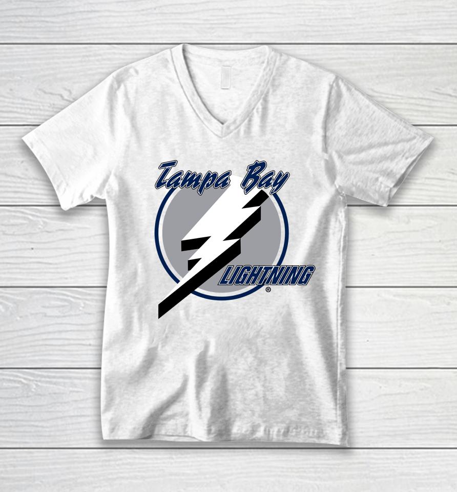 Nhl Tampa Bay Lightning Fanatics Team Primary Logo Graphic Unisex V-Neck T-Shirt