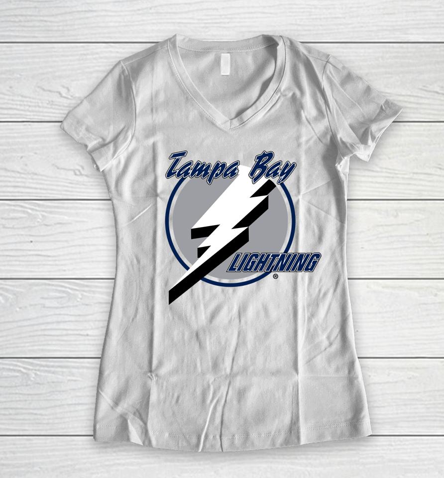 Nhl Tampa Bay Lightning Fanatics Team Primary Logo Graphic Women V-Neck T-Shirt