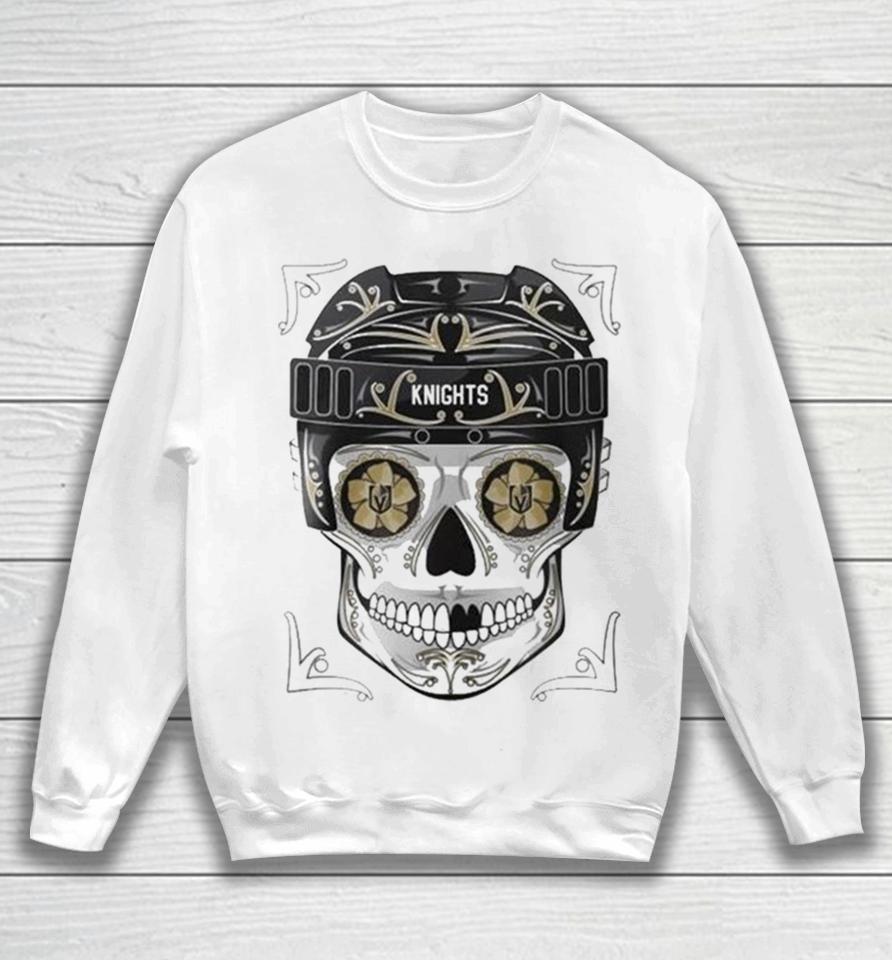 Nhl Vegas Golden Knights Skull Dia De Los Muertos Hockey Logo Sweatshirt