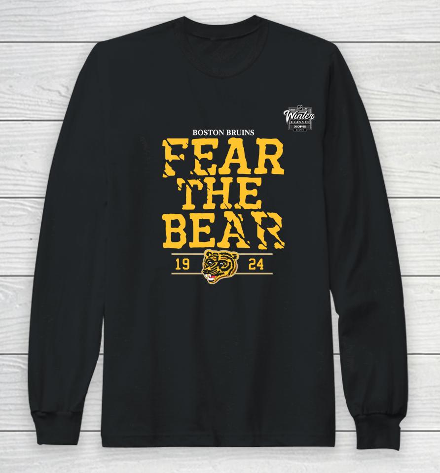 Nhl Winter Classic 2023 Boston Bruins Fear The Bear Long Sleeve T-Shirt