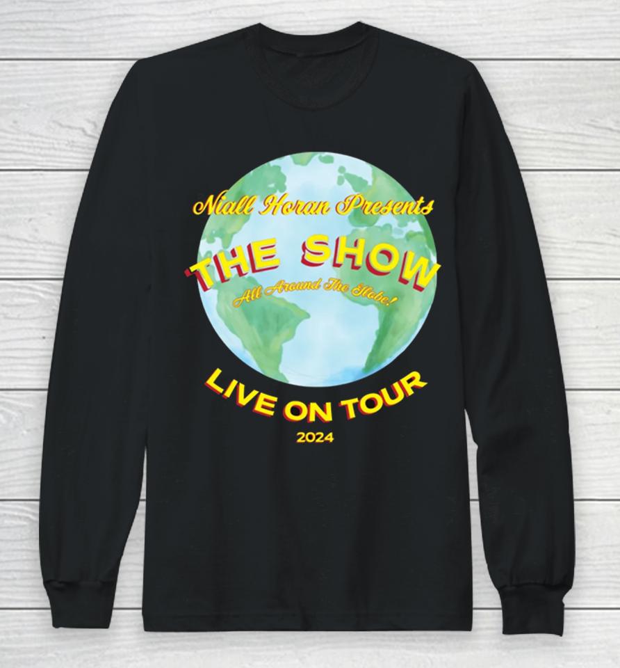 Niall Horan Merch Store The Show World Tour Black Long Sleeve T-Shirt