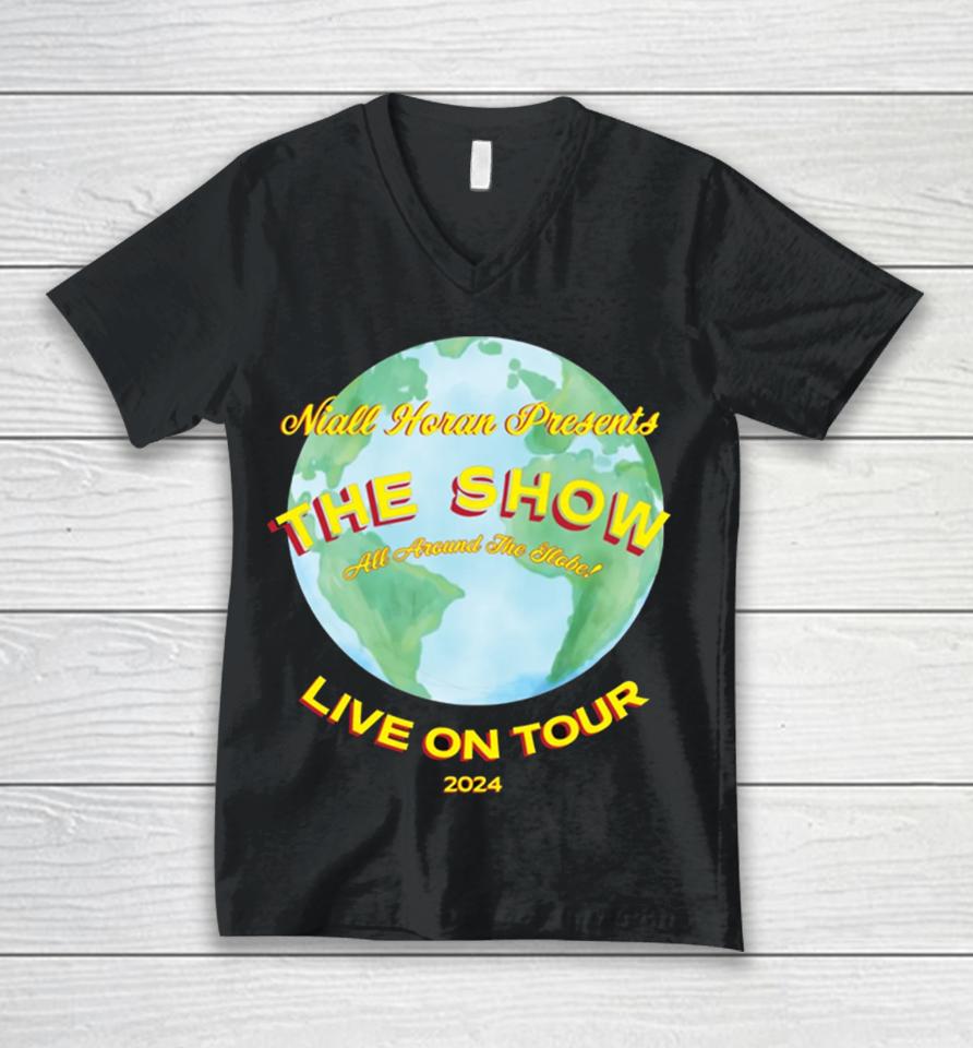 Niall Horan Merch Store The Show World Tour Black Unisex V-Neck T-Shirt