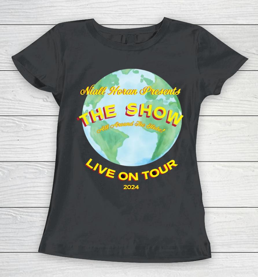 Niall Horan Merch Store The Show World Tour Black Women T-Shirt