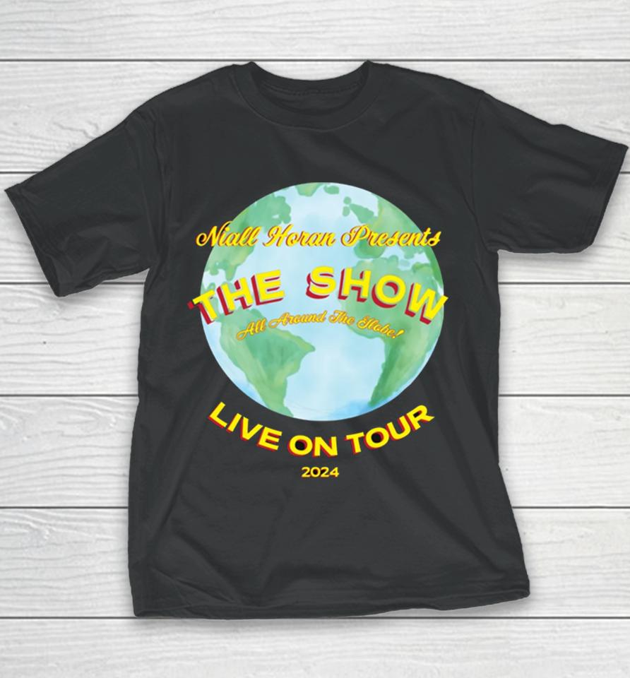 Niall Horan Merch Store The Show World Tour Black Youth T-Shirt