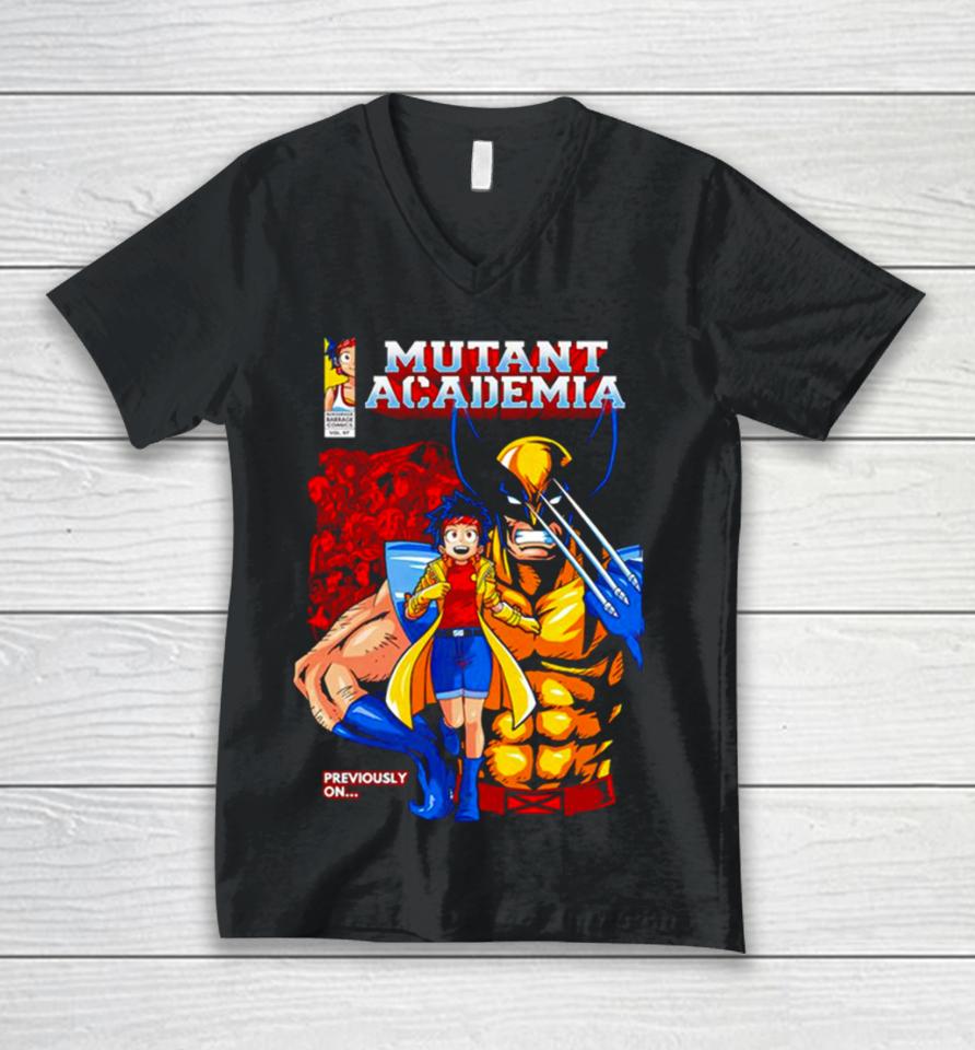 Nice Mutant Academia Wolverine Previously On Unisex V-Neck T-Shirt