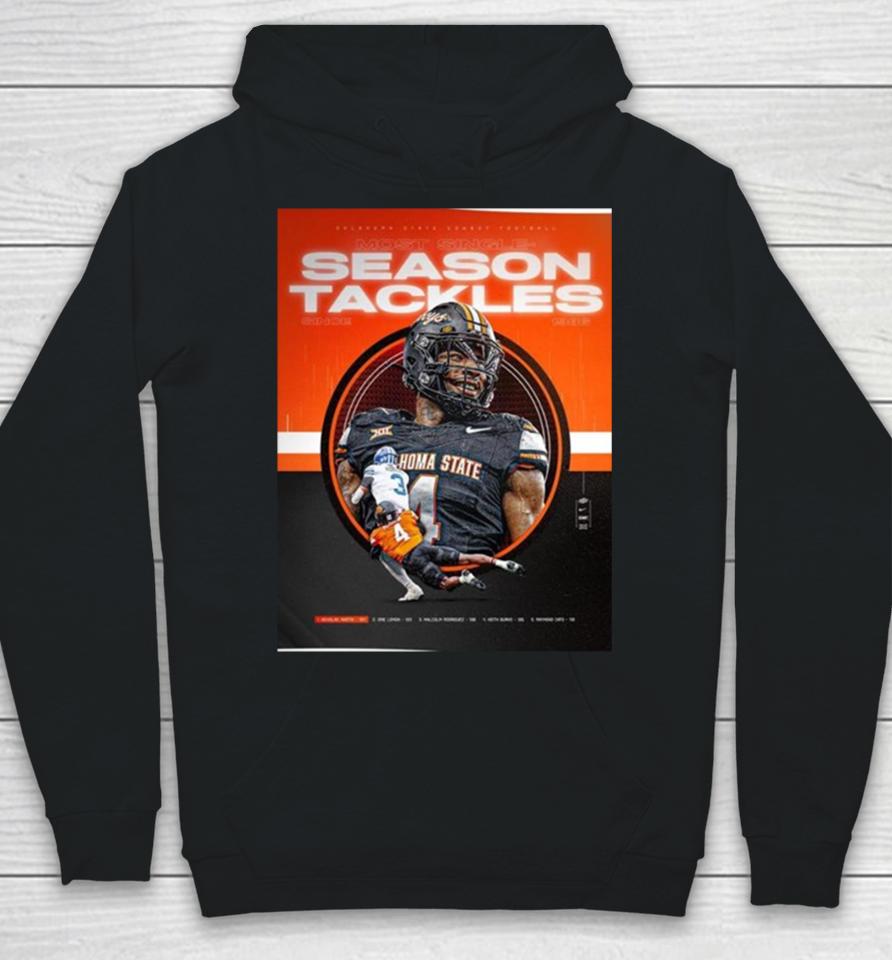 Nick Martin 4 Oklahoma State Cowboys Football Rises To Be The Most Season Tackles Since 1986 Hoodie