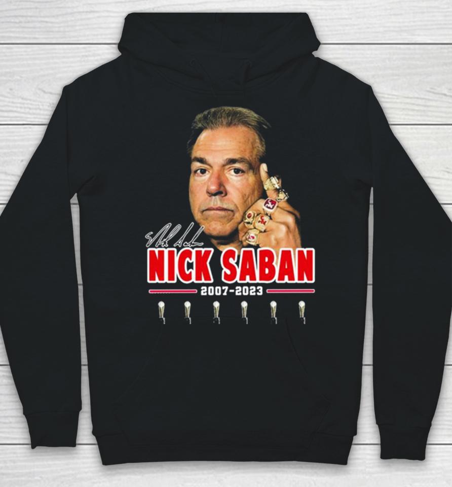Nick Saban Thanks Coach And Roll Tide 2007 2023 Signature Hoodie