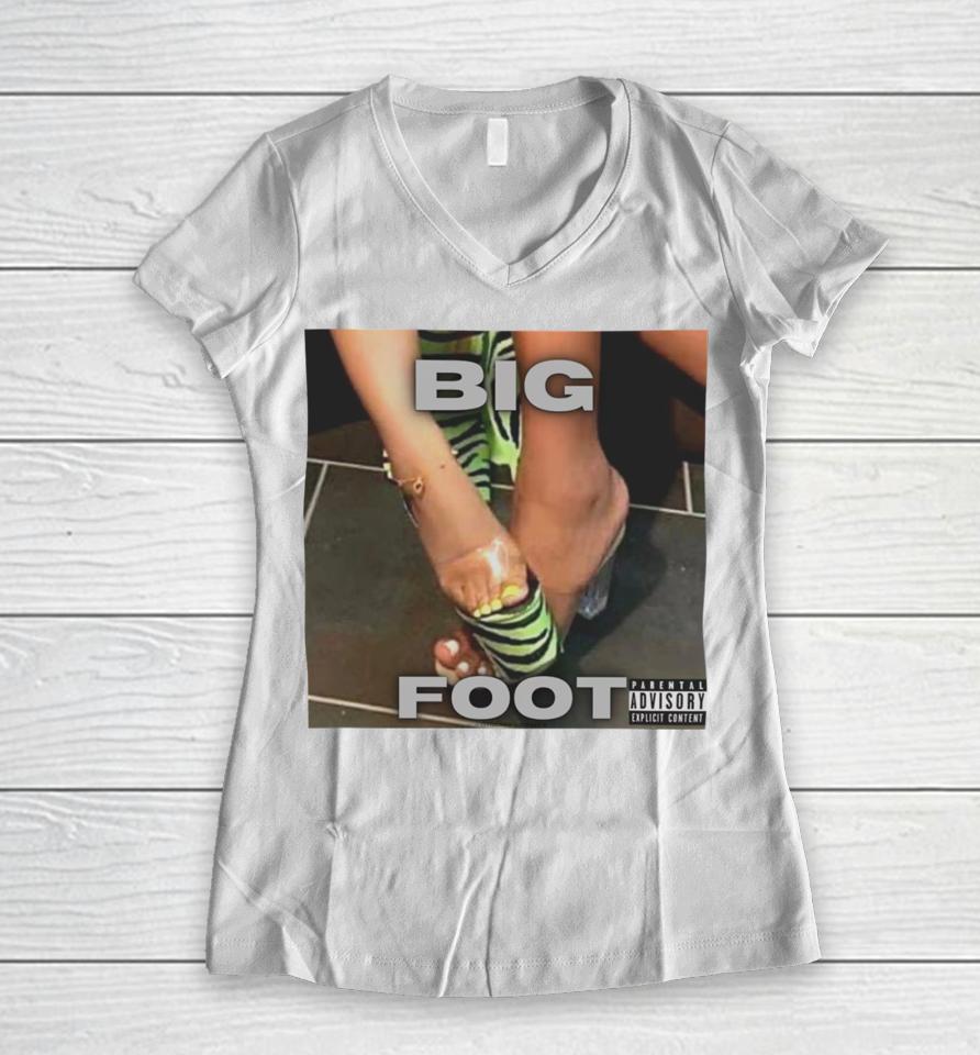Nicki Big Foot Album Women V-Neck T-Shirt