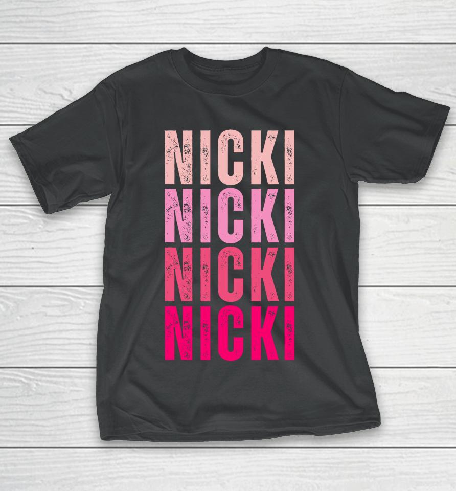 Nicki I Love Nicki Vintage Personalized Name T-Shirt