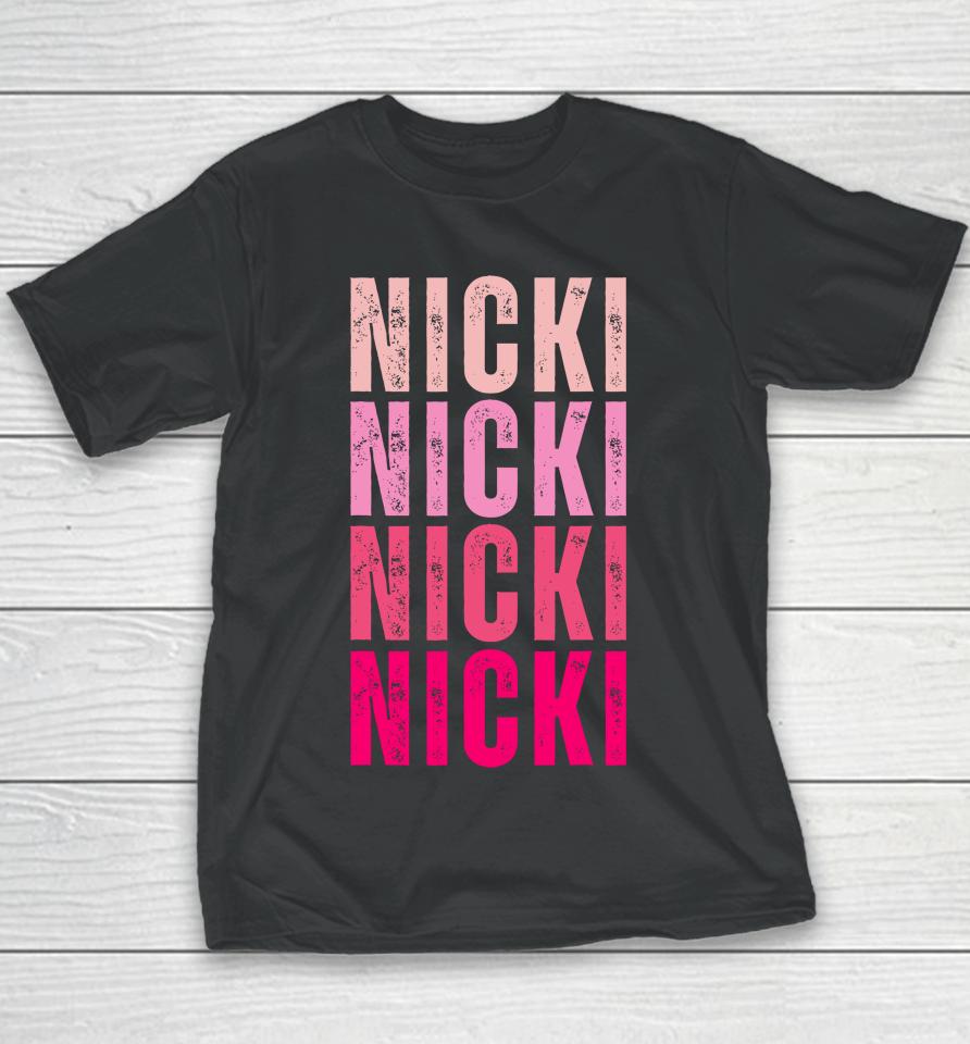 Nicki I Love Nicki Vintage Personalized Name Youth T-Shirt