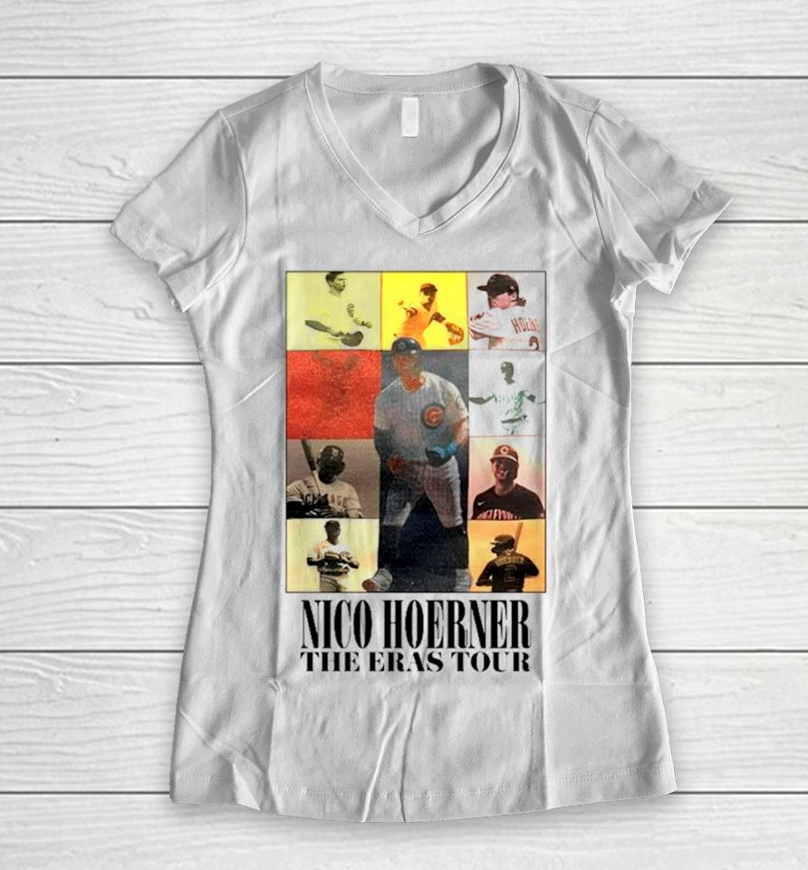 Nico Hoerner The Eras Tour Women V-Neck T-Shirt