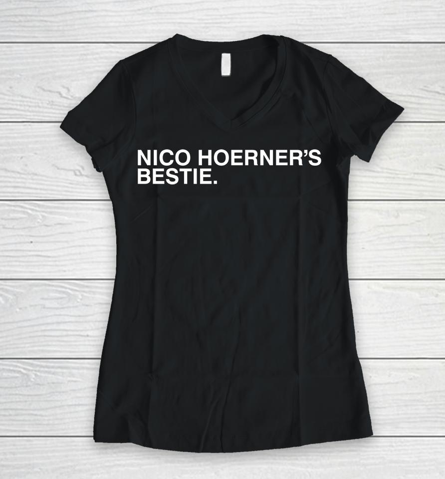 Nico Hoerner's Bestie Women V-Neck T-Shirt