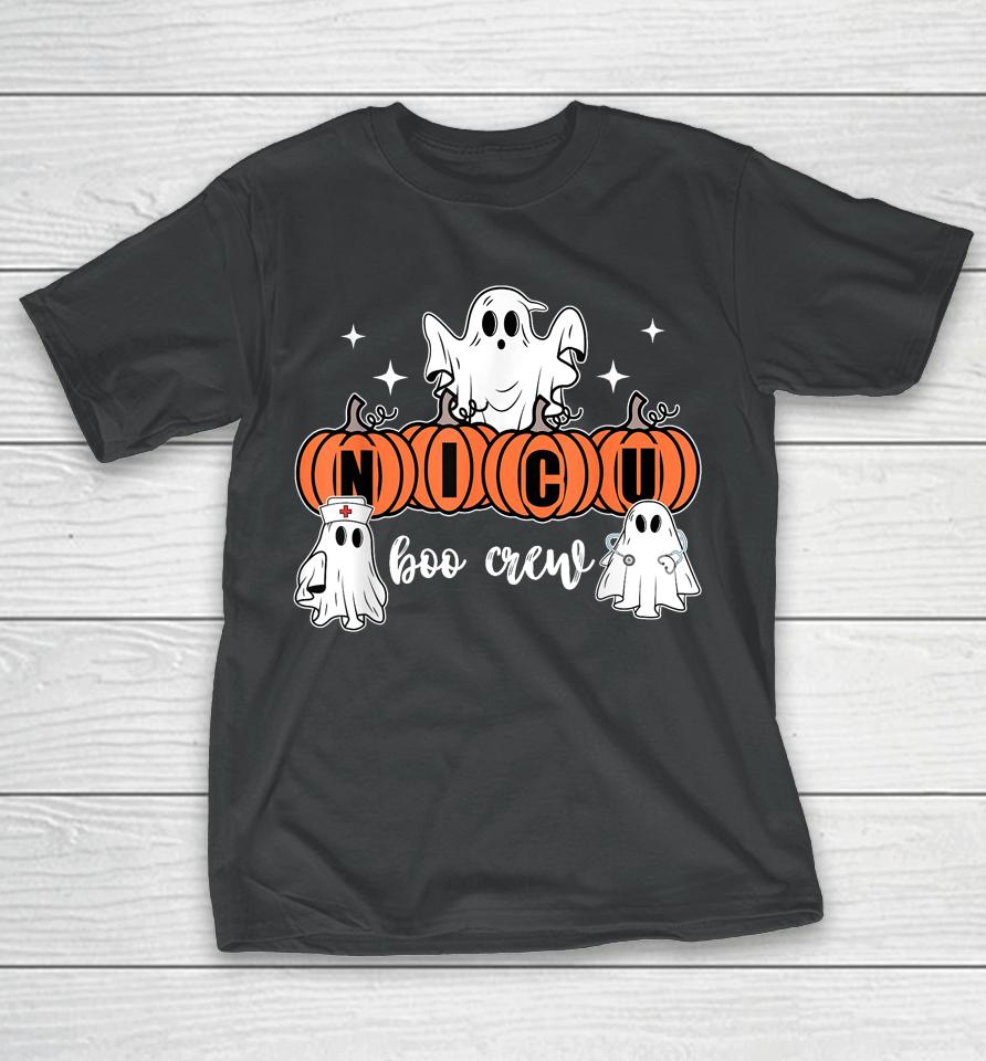 Nicu Nurse Boo Crew Nursing Halloween Cute Ghosts Pumpkins T-Shirt