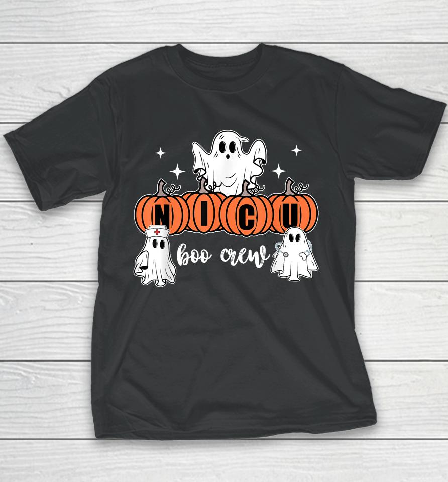 Nicu Nurse Boo Crew Nursing Halloween Cute Ghosts Pumpkins Youth T-Shirt