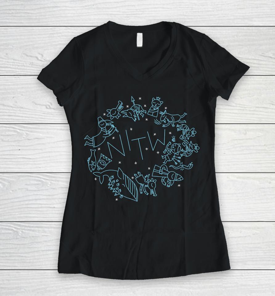 Night In The Woods Merch Nitw Constellations Women V-Neck T-Shirt