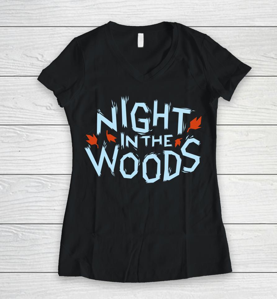 Night In The Woods Merch Nitw Logo Women V-Neck T-Shirt