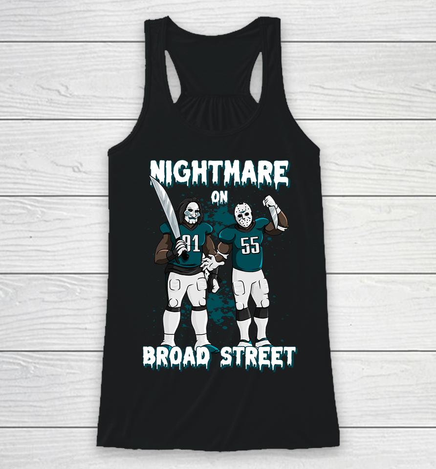 Nightmare On Broad Street Philadelphia Eagles Nfl Barstool Sports Racerback Tank