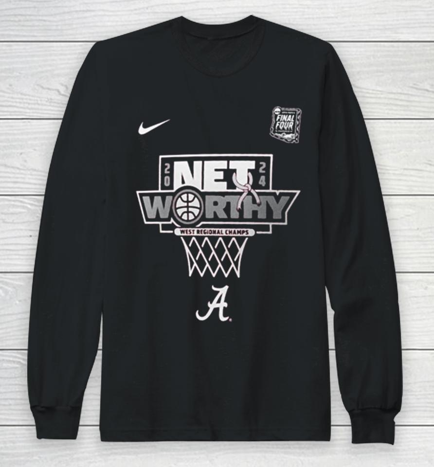 Nike Alabama Crimson Tide 2024 Ncaa Men’s Basketball Tournament March Madness Final Four Regional Champions Long Sleeve T-Shirt