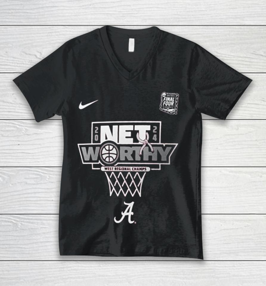 Nike Alabama Crimson Tide 2024 Ncaa Men’s Basketball Tournament March Madness Final Four Regional Champions Unisex V-Neck T-Shirt