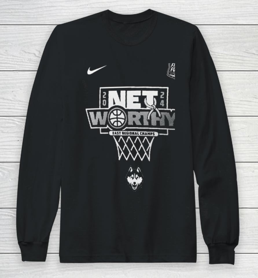 Nike Uconn Huskies 2024 Ncaa Men’s Basketball Tournament March Madness Final Four Regional Champions Long Sleeve T-Shirt