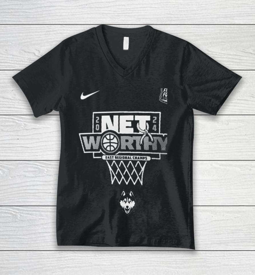 Nike Uconn Huskies 2024 Ncaa Men’s Basketball Tournament March Madness Final Four Regional Champions Unisex V-Neck T-Shirt