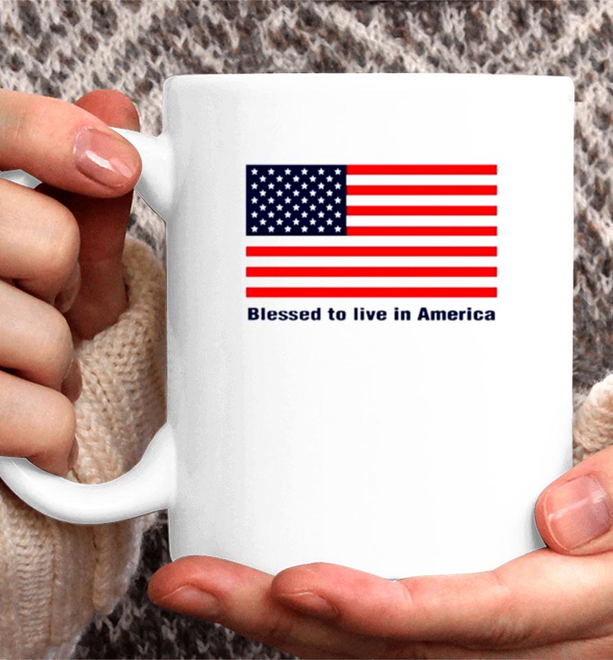 Nikki Haley 2024 Blessed To Live In America Flag Coffee Mug