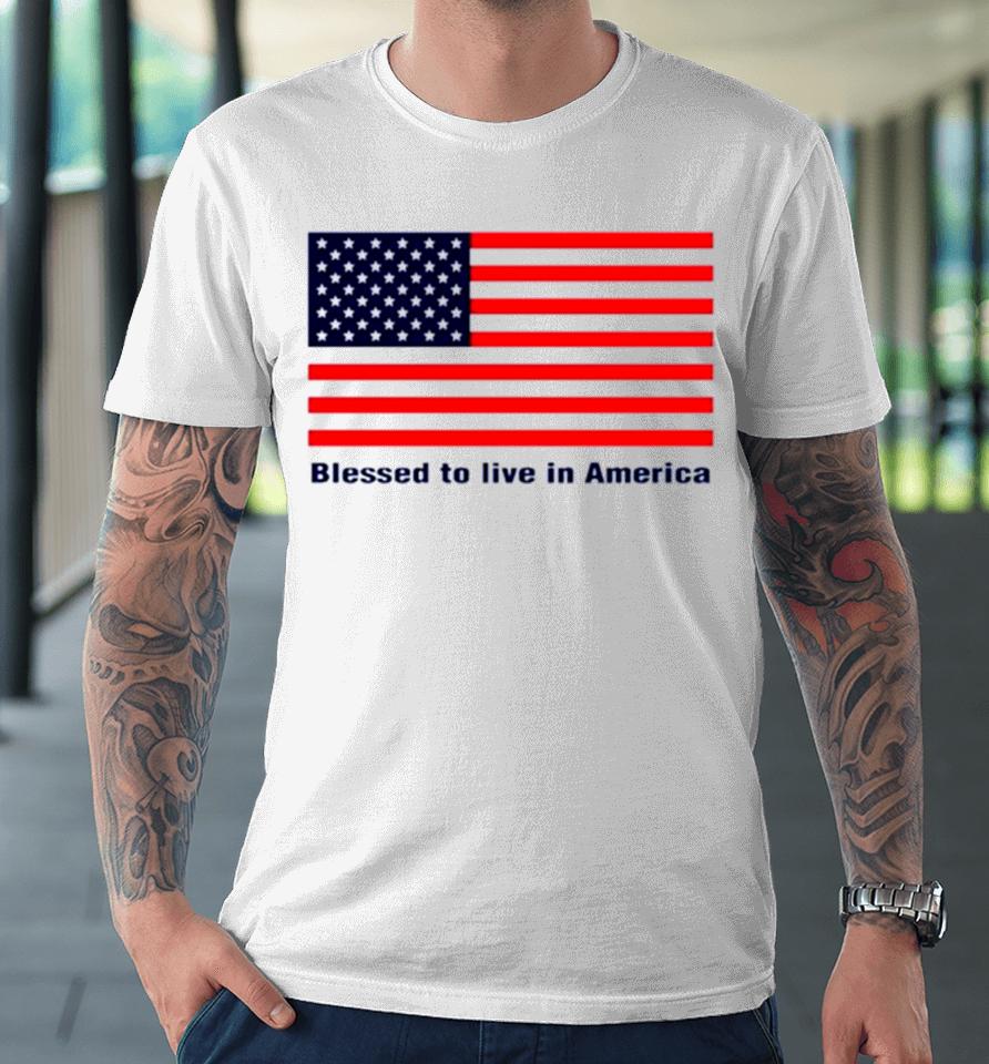Nikki Haley 2024 Blessed To Live In America Flag Premium T-Shirt