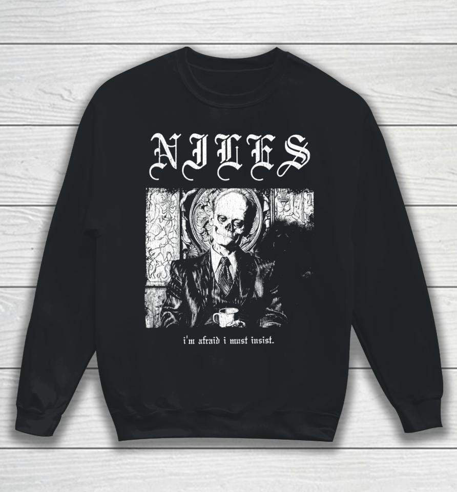 Niles Crane Death Metal Hardcore Sweatshirt