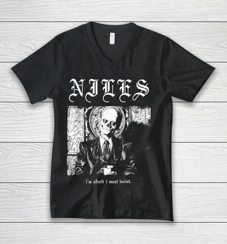 Niles Crane Death Metal Hardcore Unisex V-Neck T-Shirt