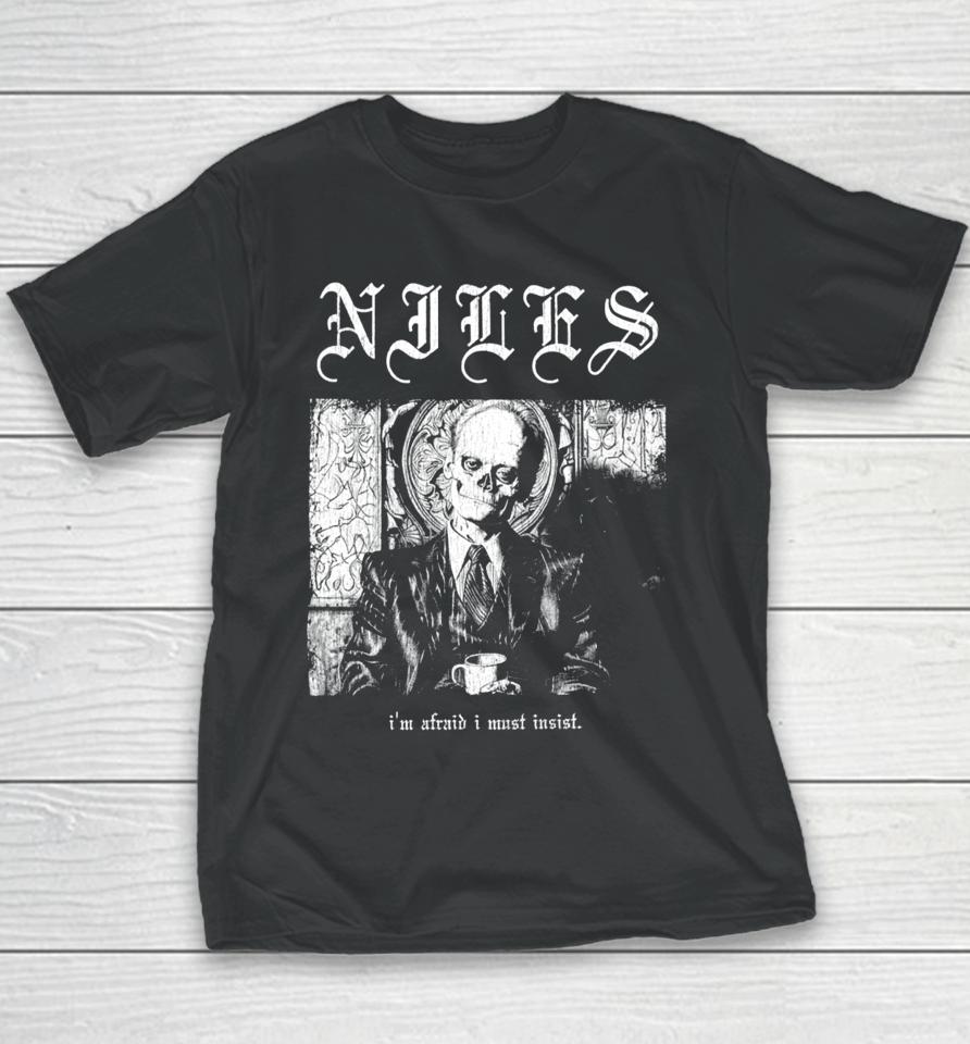 Niles Crane Death Metal Hardcore Youth T-Shirt