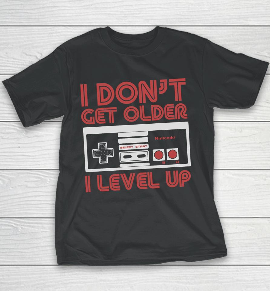 Nintendo I Don't Get Older I Level Up Snes Controller Youth T-Shirt