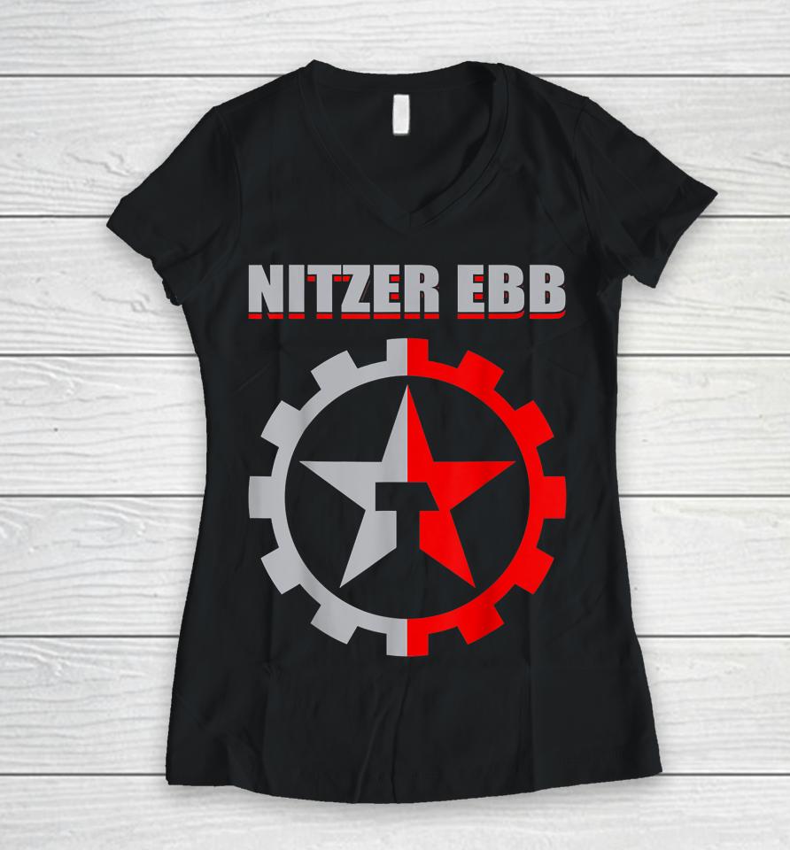 Nitzer Ebb Women V-Neck T-Shirt