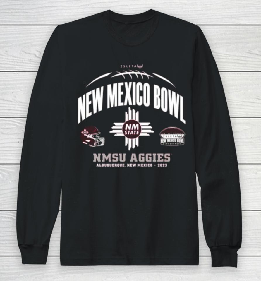 Nmsu Aggies Football 2023 New Mexico Bowl Long Sleeve T-Shirt