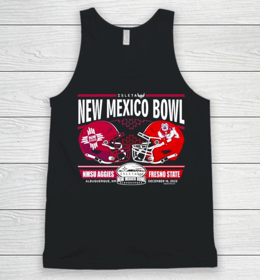 Nmsu Aggies Vs Fresno State 2023 New Mexico Bowl Head To Head Unisex Tank Top