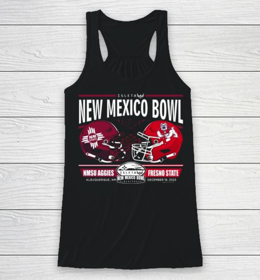 Nmsu Aggies Vs Fresno State Football 2023 New Mexico Bowl Helmet Racerback Tank