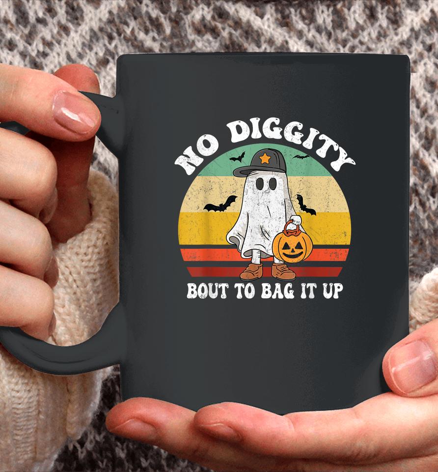 No Diggity Bout To Bag It Up Cute Ghost Halloween Coffee Mug