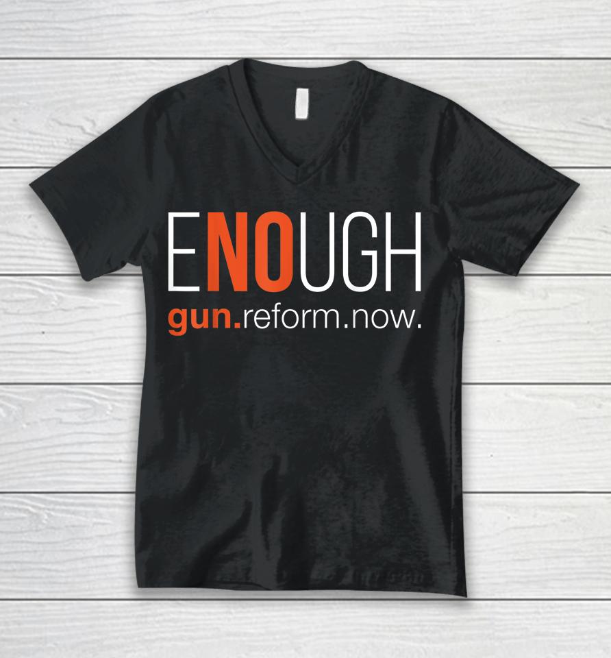 No Gun Awareness Day Wear Orange Enough End Gun Violence Unisex V-Neck T-Shirt
